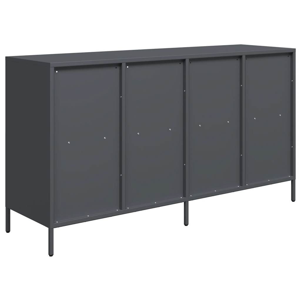 vidaXL Szafka, antracytowa, 135x39x73,5 cm, stal walcowana na zimno