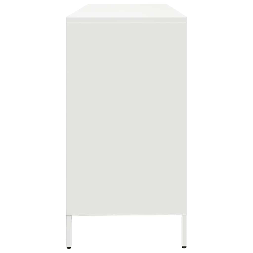 vidaXL Szafka, biała, 135x39x73,5cm, stal walcowana na zimno