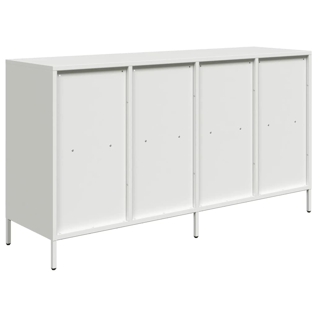 vidaXL Szafka, biała, 135x39x73,5cm, stal walcowana na zimno