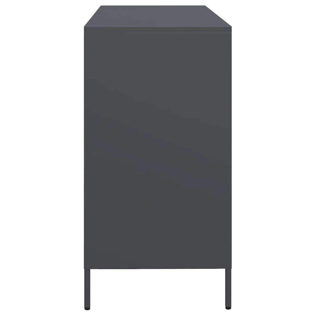 vidaXL Szafka, antracytowa, 135x39x73,5 cm, stal walcowana na zimno