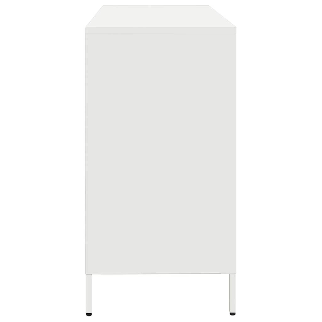 vidaXL Szafka, biała, 135x39x73,5 cm, stal walcowana na zimno