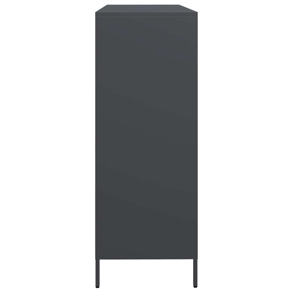 vidaXL Szafka, antracytowa, 135x39x103,5 cm, stal walcowana na zimno