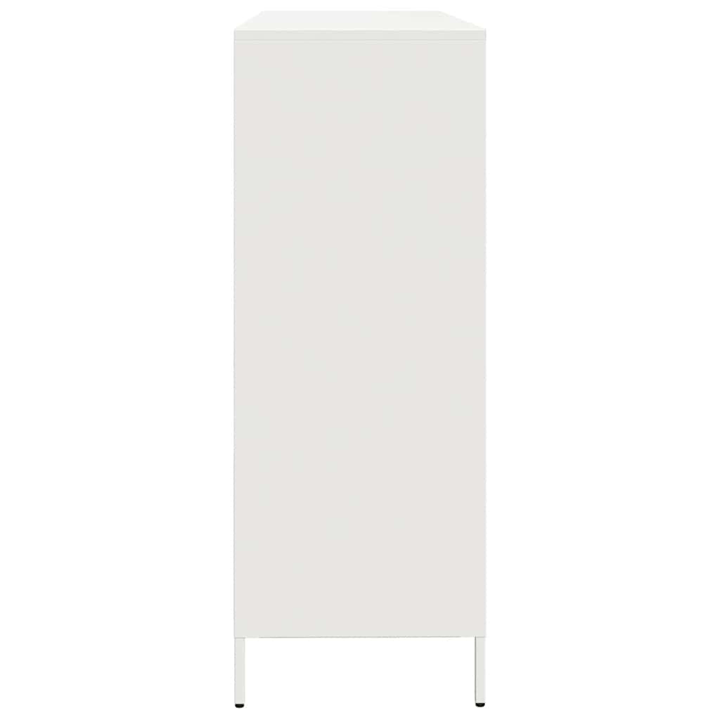 vidaXL Szafka, biała, 135x39x103,5 cm, stal walcowana na zimno