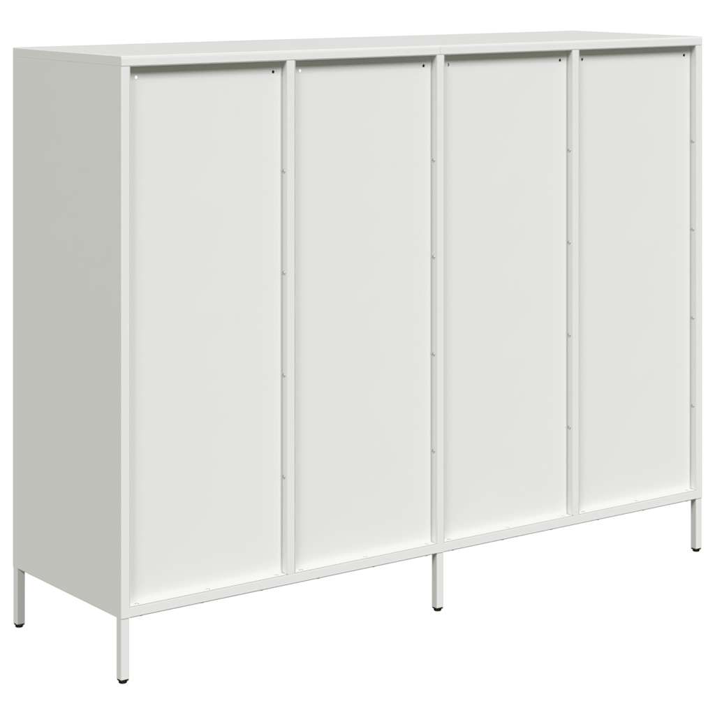 vidaXL Szafka, biała, 135x39x103,5 cm, stal walcowana na zimno