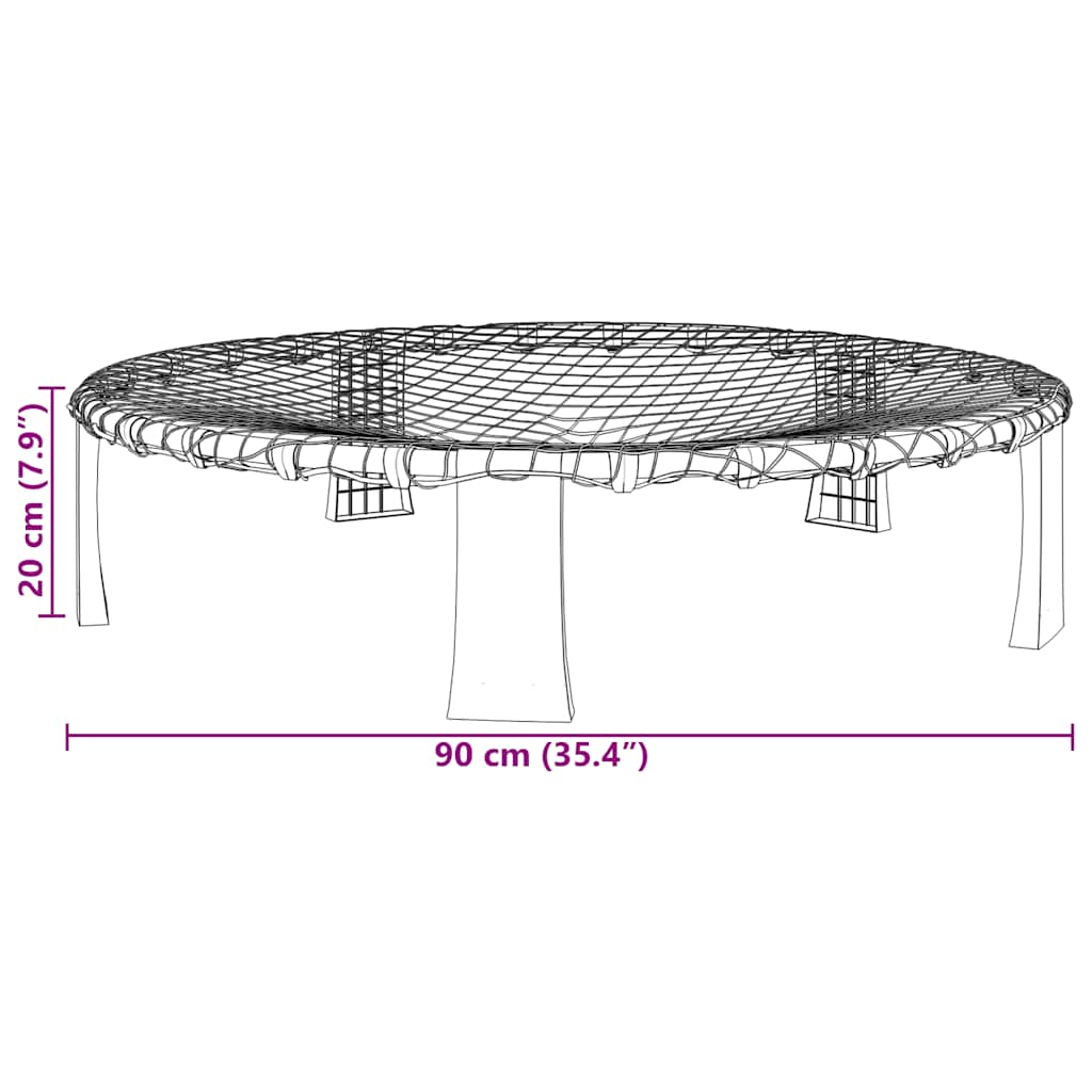 vidaXL Zestaw do roundnet, 3 piłki i pompka, Ø90x20 cm