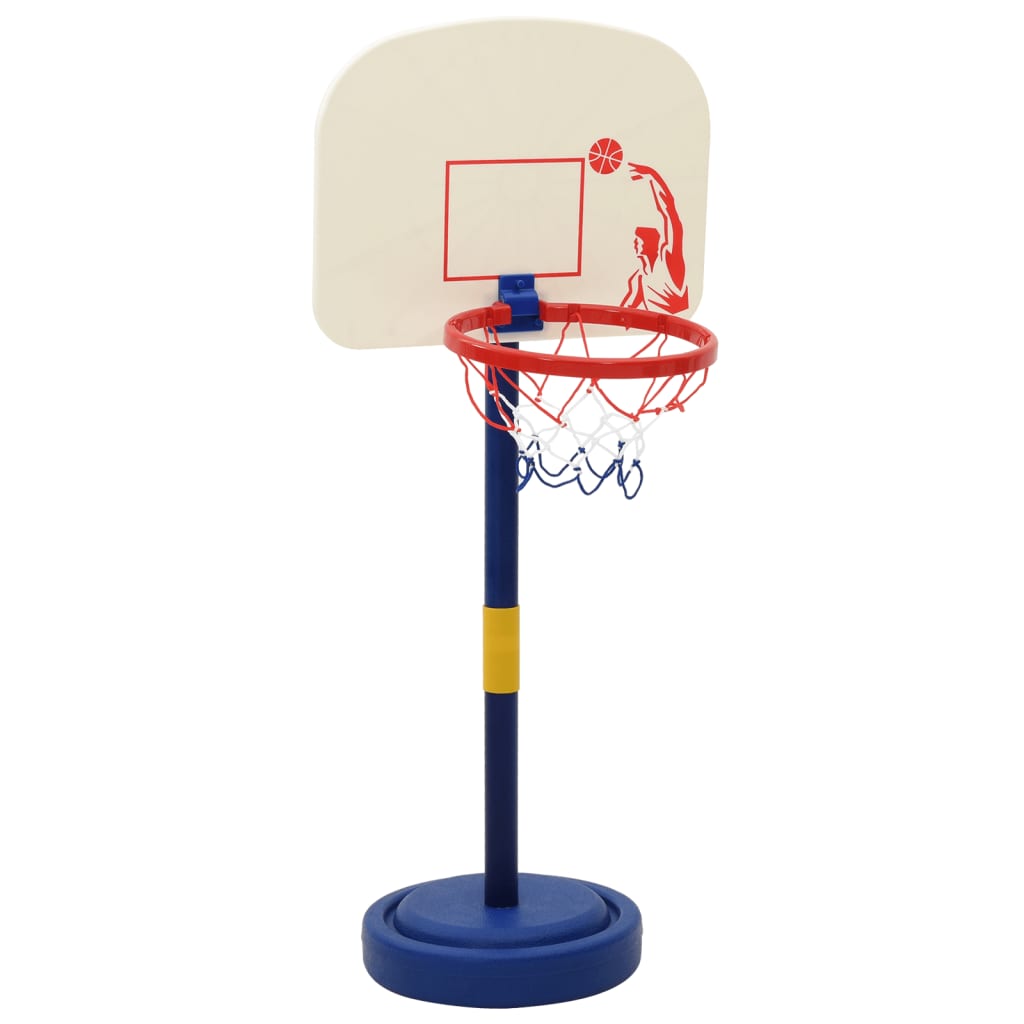 vidaXL Stojak do koszykówki z piłką i pompką, regulowany 90/121 cm