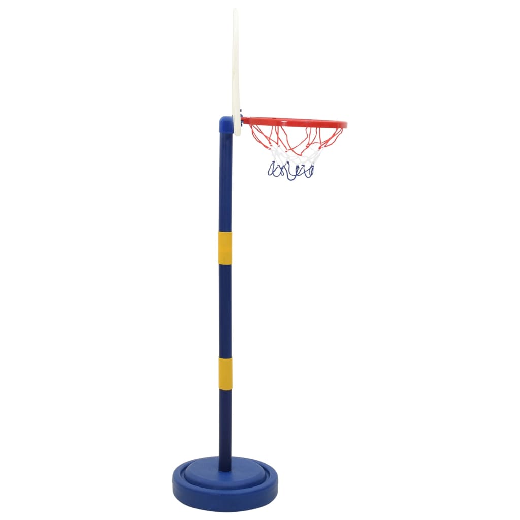 vidaXL Stojak do koszykówki z piłką i pompką, regulowany 90/121 cm