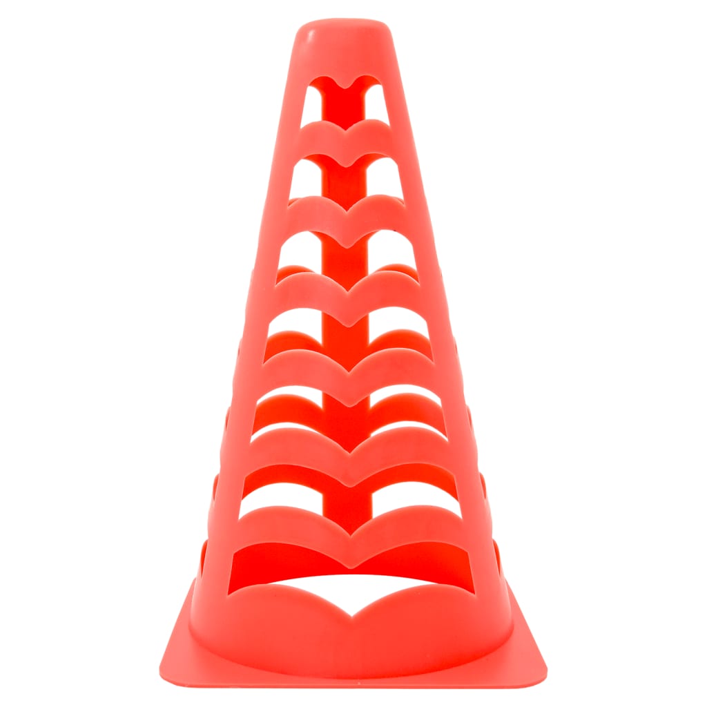 vidaXL Pachołki do gry w piłkę, 6 szt., sztaplowane, 13x13x22,5 cm