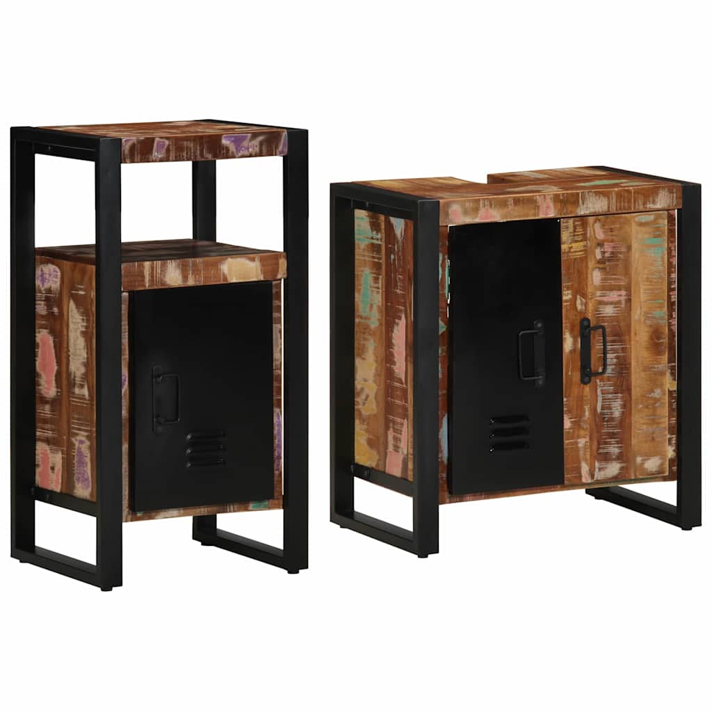 vidaXL Zestaw mebli łazienkowych 2 pcs Lite Drewno Recyklingowe