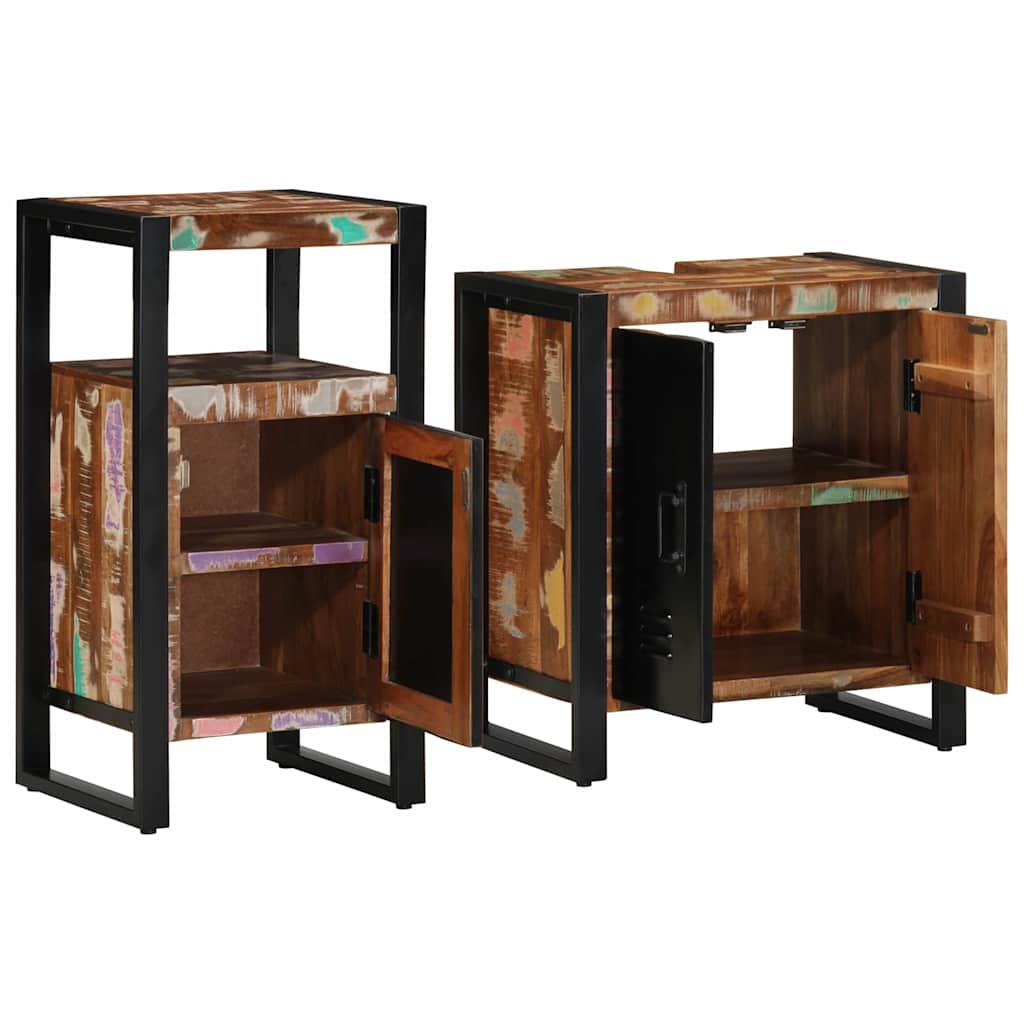 vidaXL Zestaw mebli łazienkowych 2 pcs Lite Drewno Recyklingowe