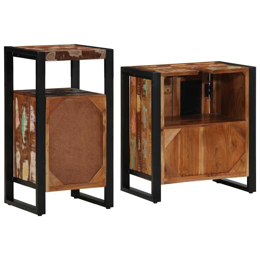 vidaXL Zestaw mebli łazienkowych 2 pcs Lite Drewno Recyklingowe
