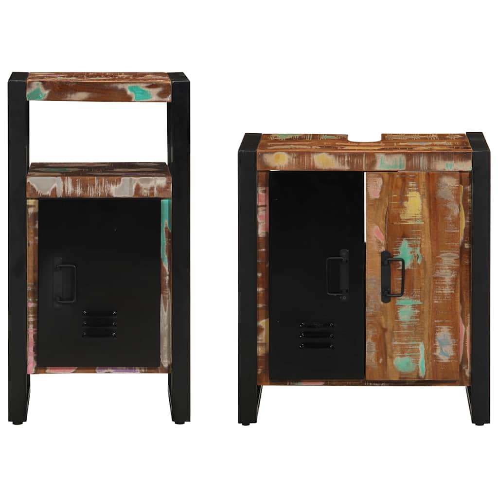 vidaXL Zestaw mebli łazienkowych 2 pcs Lite Drewno Recyklingowe