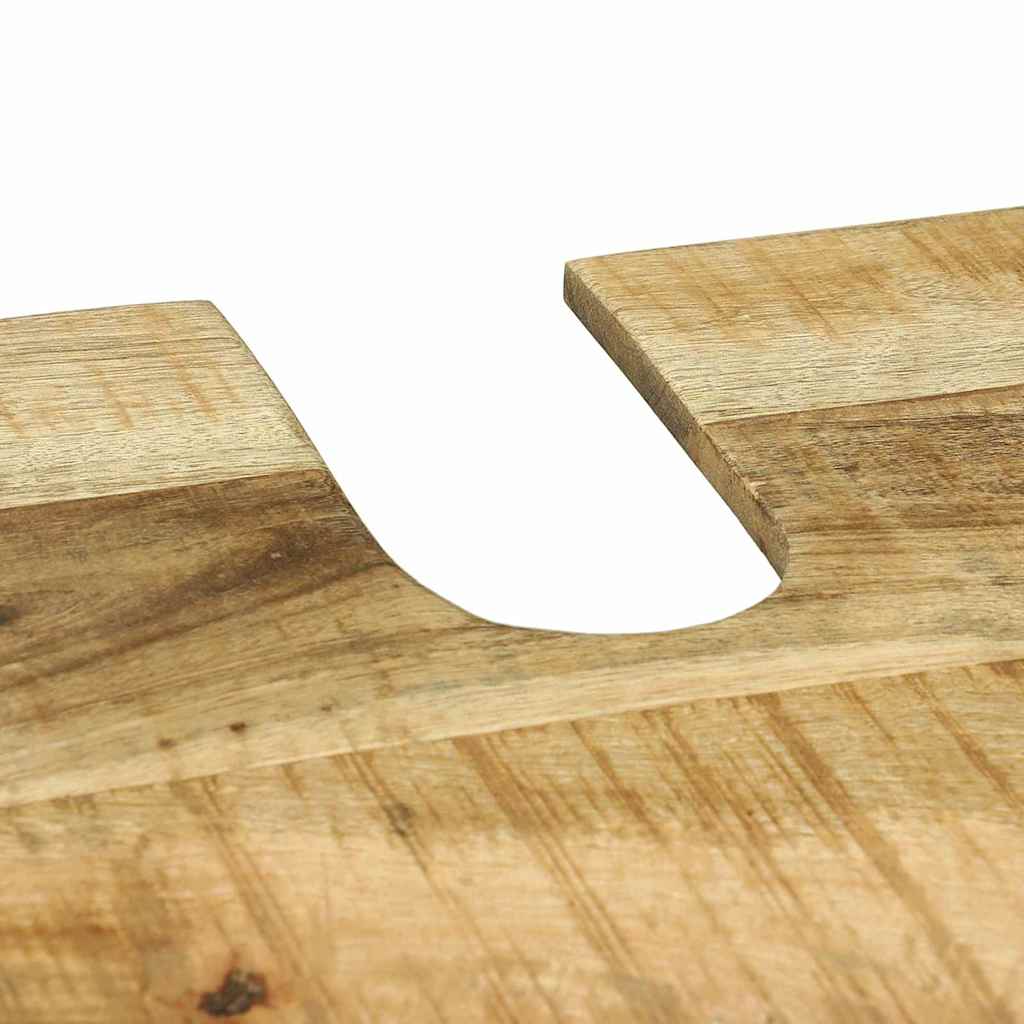 vidaXL Zestaw mebli łazienkowych 2 pcs Brązowy i czarny Drewno z mango
