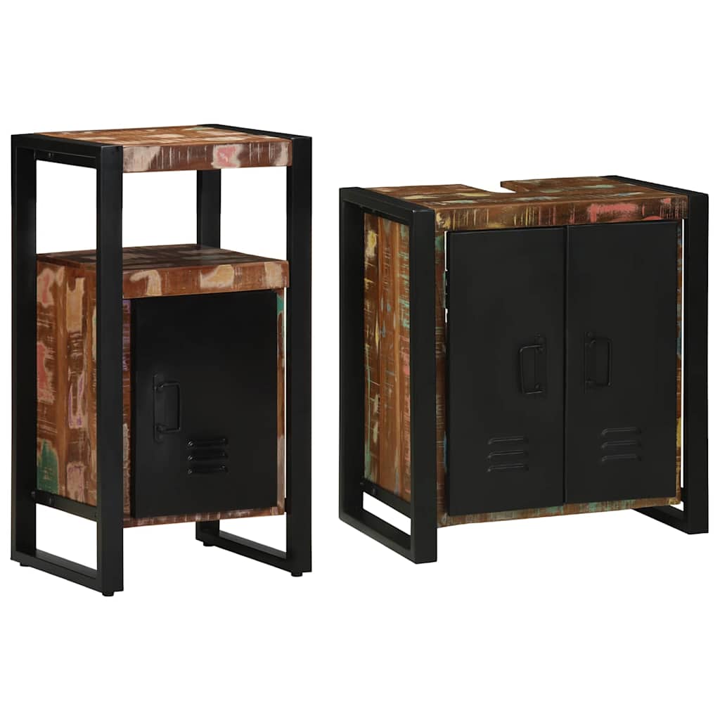 vidaXL Zestaw mebli łazienkowych 2 pcs Lite Drewno Recyklingowe