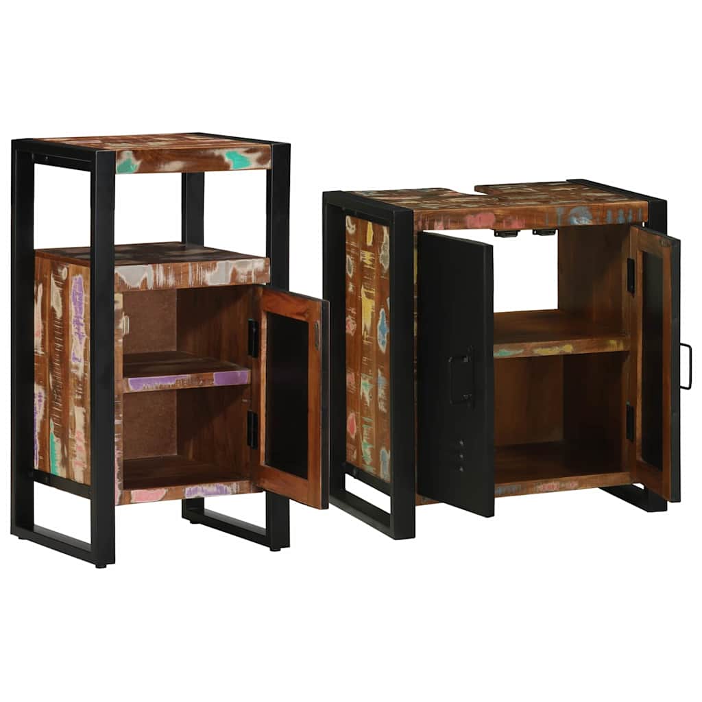 vidaXL Zestaw mebli łazienkowych 2 pcs Lite Drewno Recyklingowe