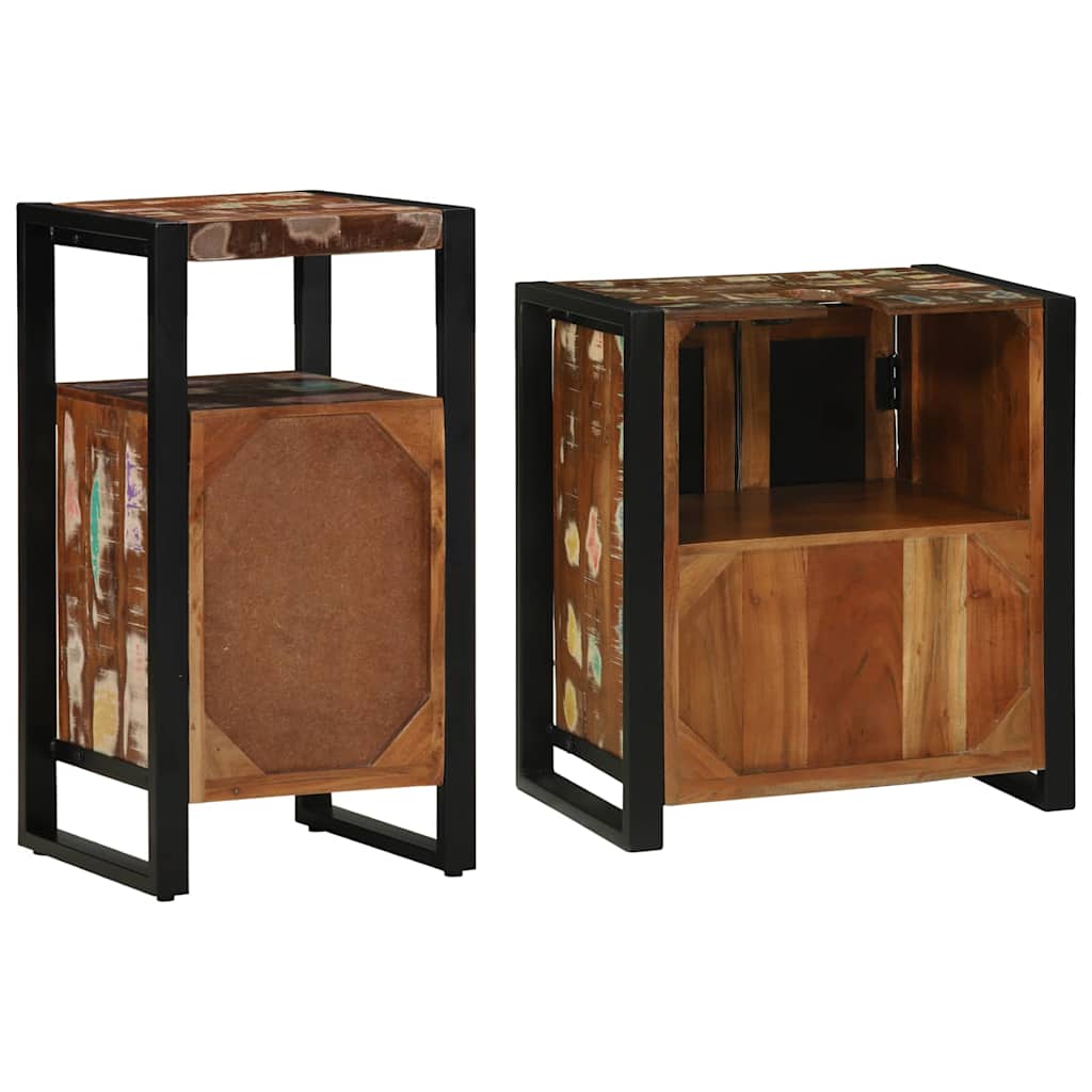 vidaXL Zestaw mebli łazienkowych 2 pcs Lite Drewno Recyklingowe