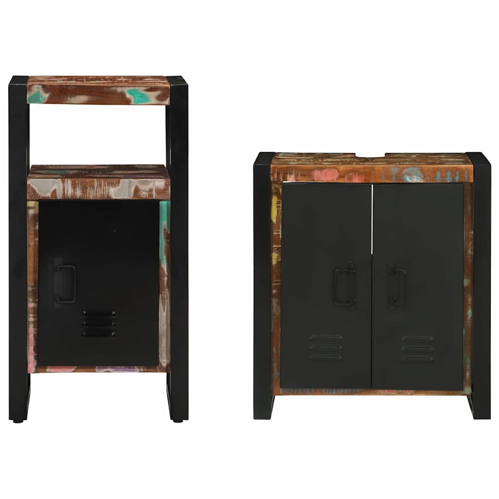 vidaXL Zestaw mebli łazienkowych 2 pcs Lite Drewno Recyklingowe