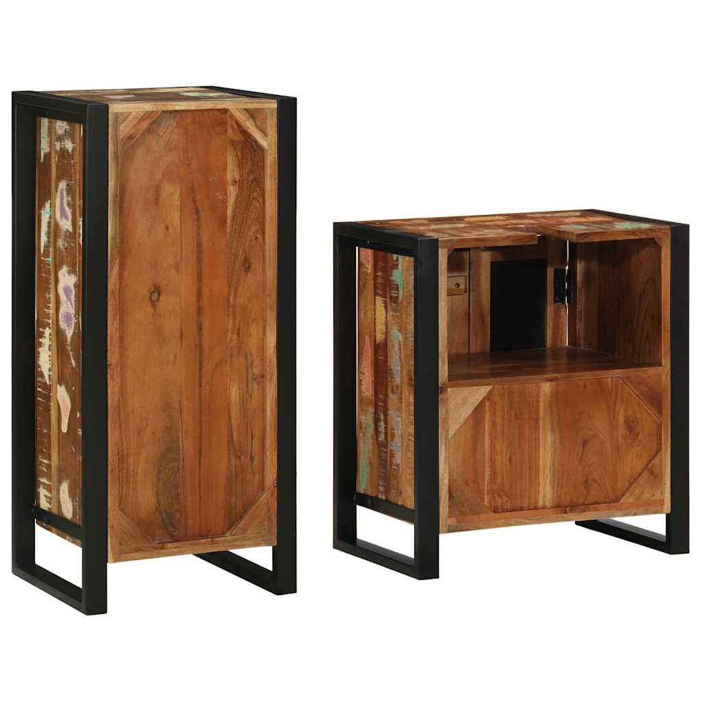 vidaXL Zestaw mebli łazienkowych 2 pcs Lite Drewno Recyklingowe