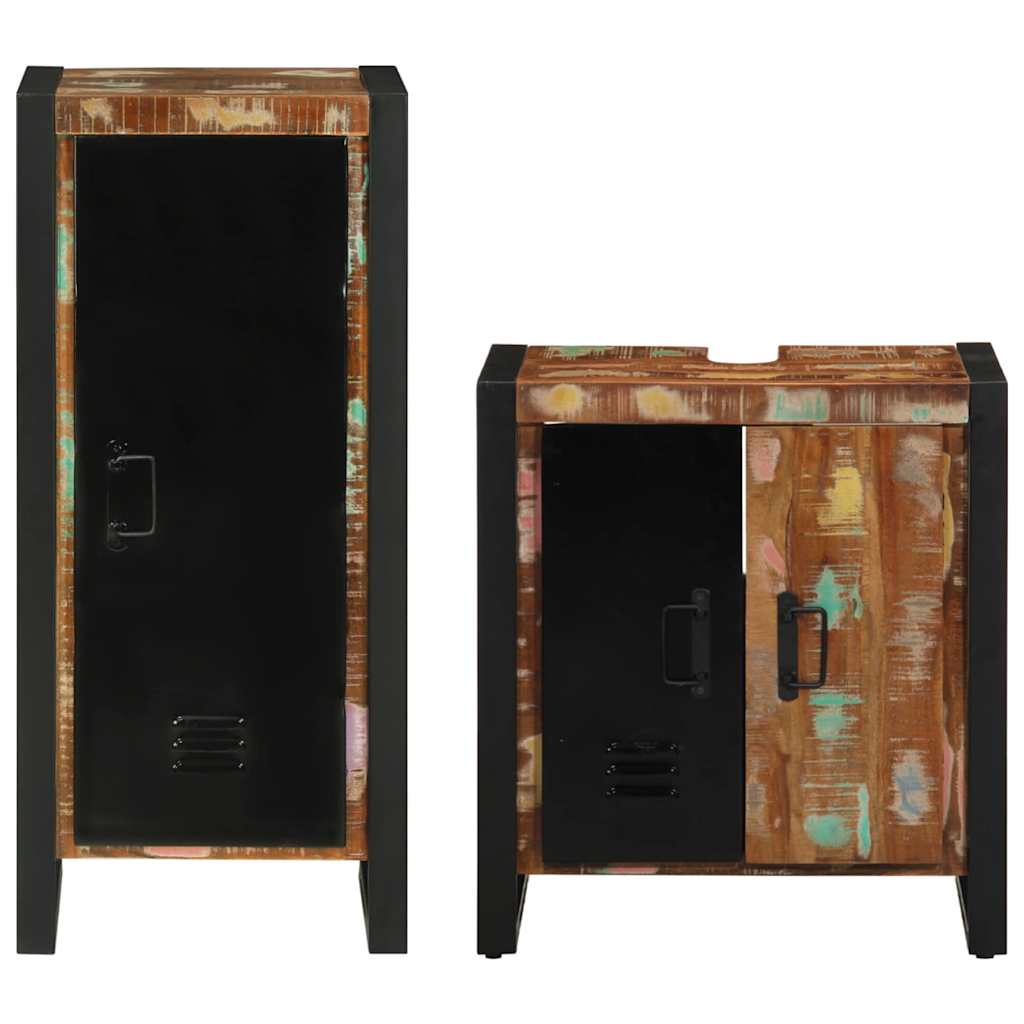vidaXL Zestaw mebli łazienkowych 2 pcs Lite Drewno Recyklingowe