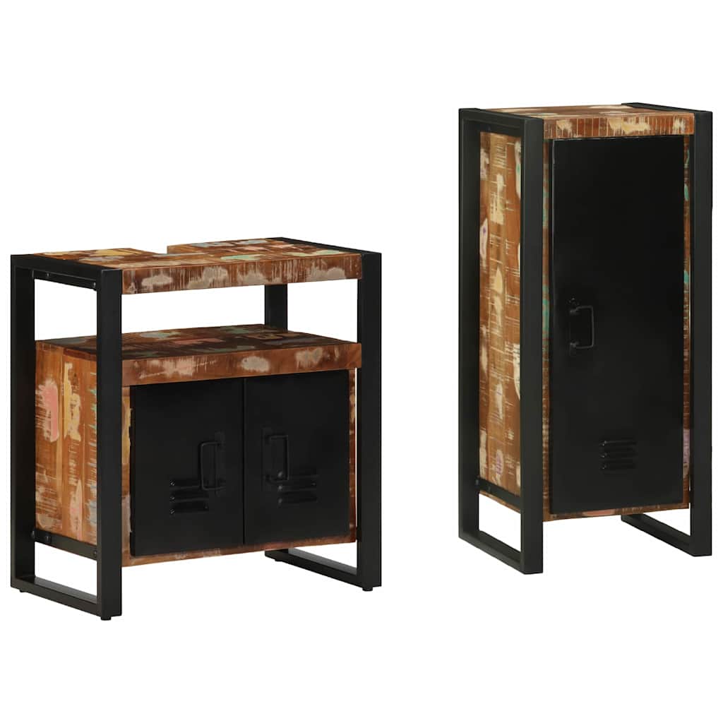 vidaXL Zestaw mebli łazienkowych 2 pcs Lite Drewno Recyklingowe