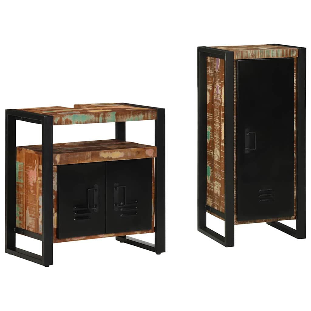 vidaXL Zestaw mebli łazienkowych 2 pcs Lite Drewno Recyklingowe