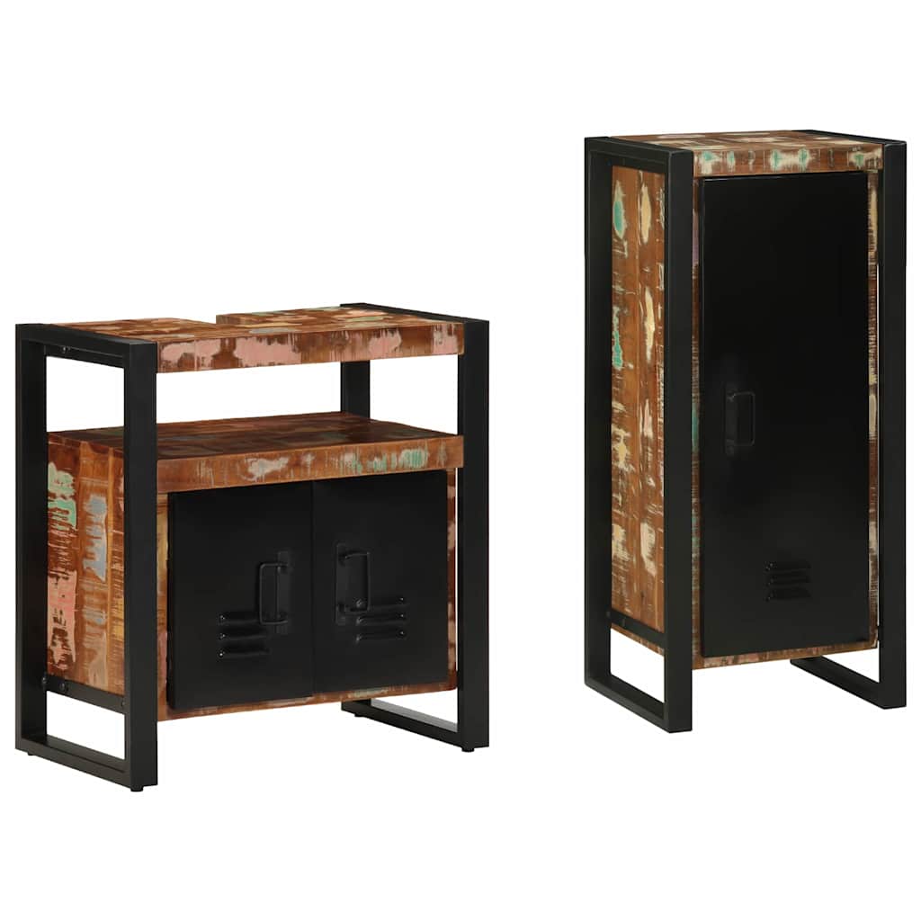 vidaXL Zestaw mebli łazienkowych 2 pcs Lite Drewno Recyklingowe