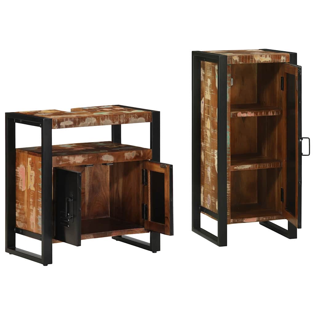 vidaXL Zestaw mebli łazienkowych 2 pcs Lite Drewno Recyklingowe