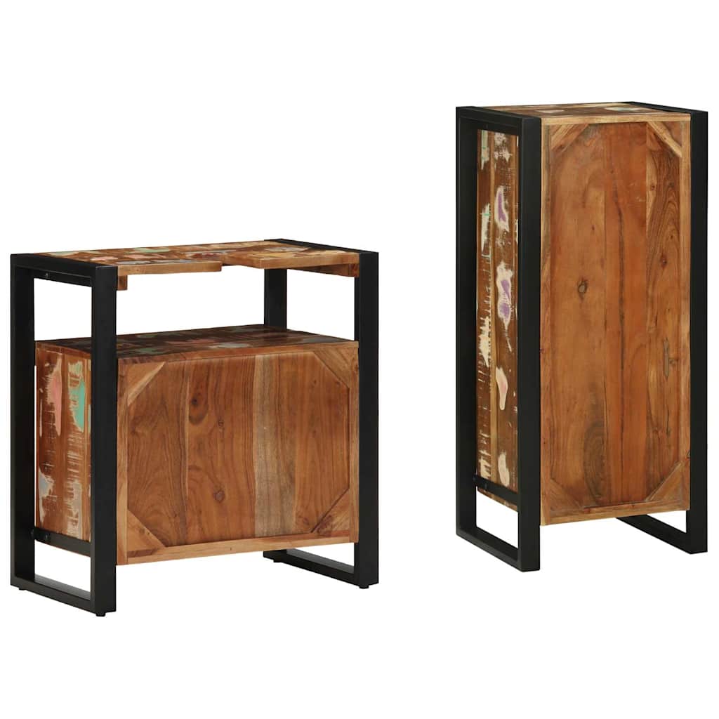 vidaXL Zestaw mebli łazienkowych 2 pcs Lite Drewno Recyklingowe