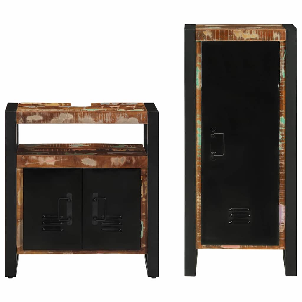 vidaXL Zestaw mebli łazienkowych 2 pcs Lite Drewno Recyklingowe