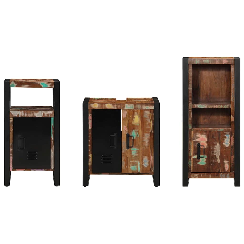 vidaXL Zestaw mebli łazienkowych 3 pcs Lite Drewno Recyklingowe