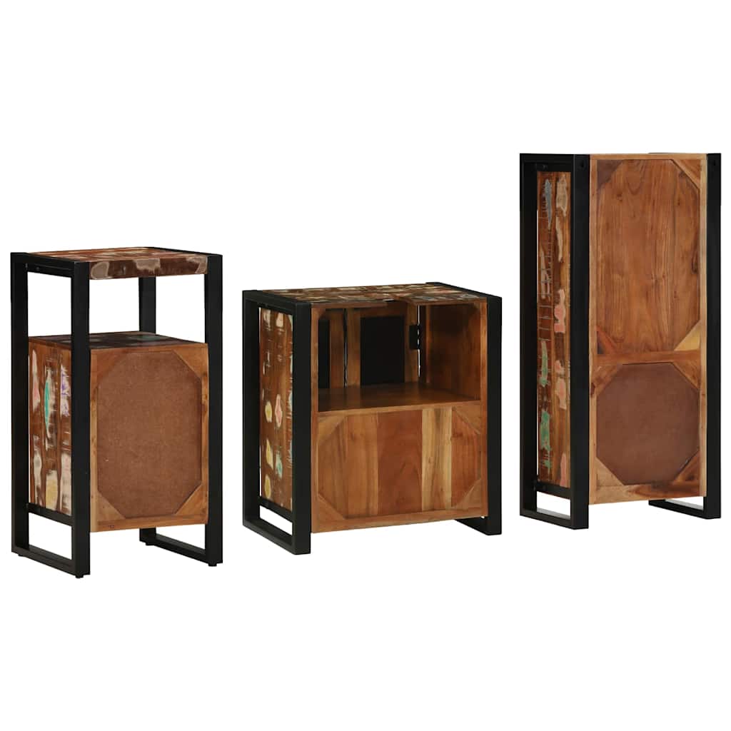 vidaXL Zestaw mebli łazienkowych 3 pcs Lite Drewno Recyklingowe