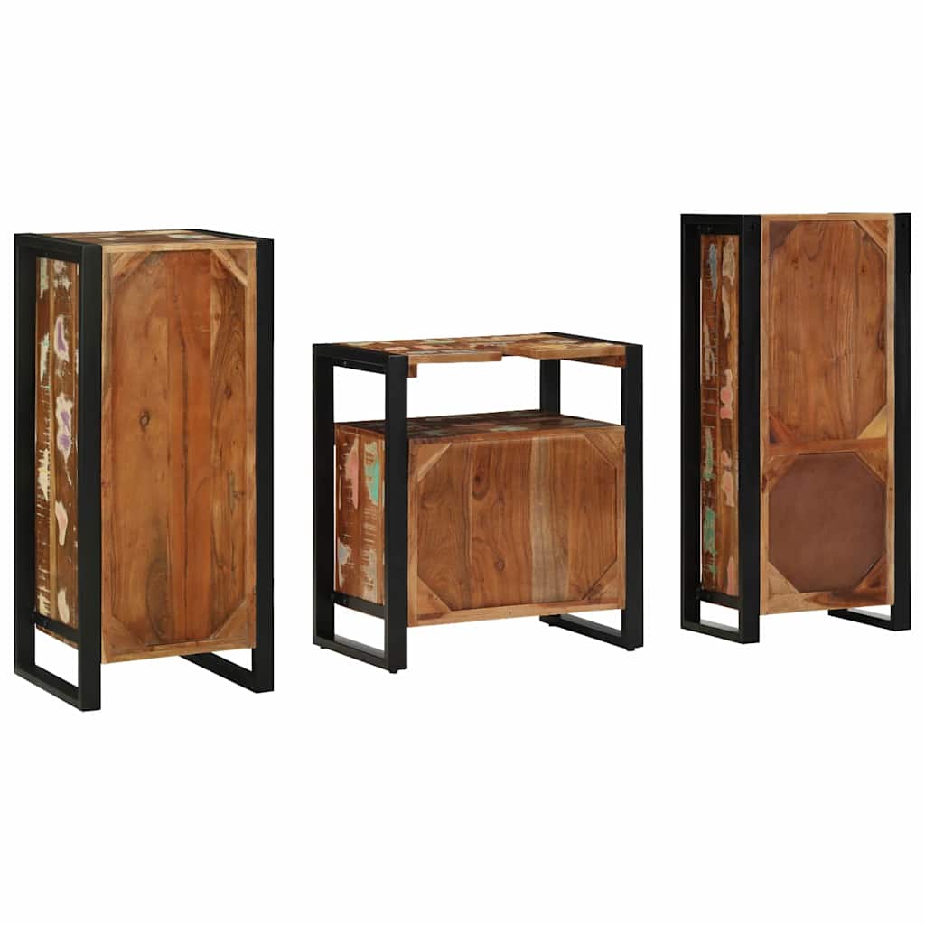 vidaXL Zestaw mebli łazienkowych 3 pcs Lite Drewno Recyklingowe