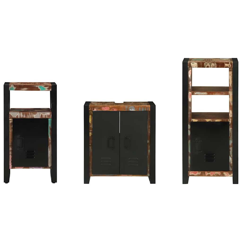 vidaXL Zestaw mebli łazienkowych 3 pcs Lite Drewno Recyklingowe