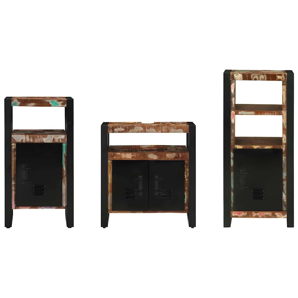 vidaXL Zestaw mebli łazienkowych 3 pcs Lite Drewno Recyklingowe