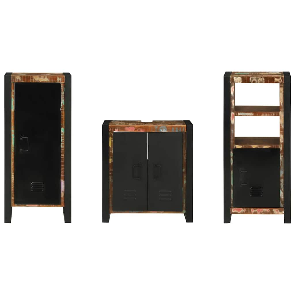vidaXL Zestaw mebli łazienkowych 3 pcs Lite Drewno Recyklingowe