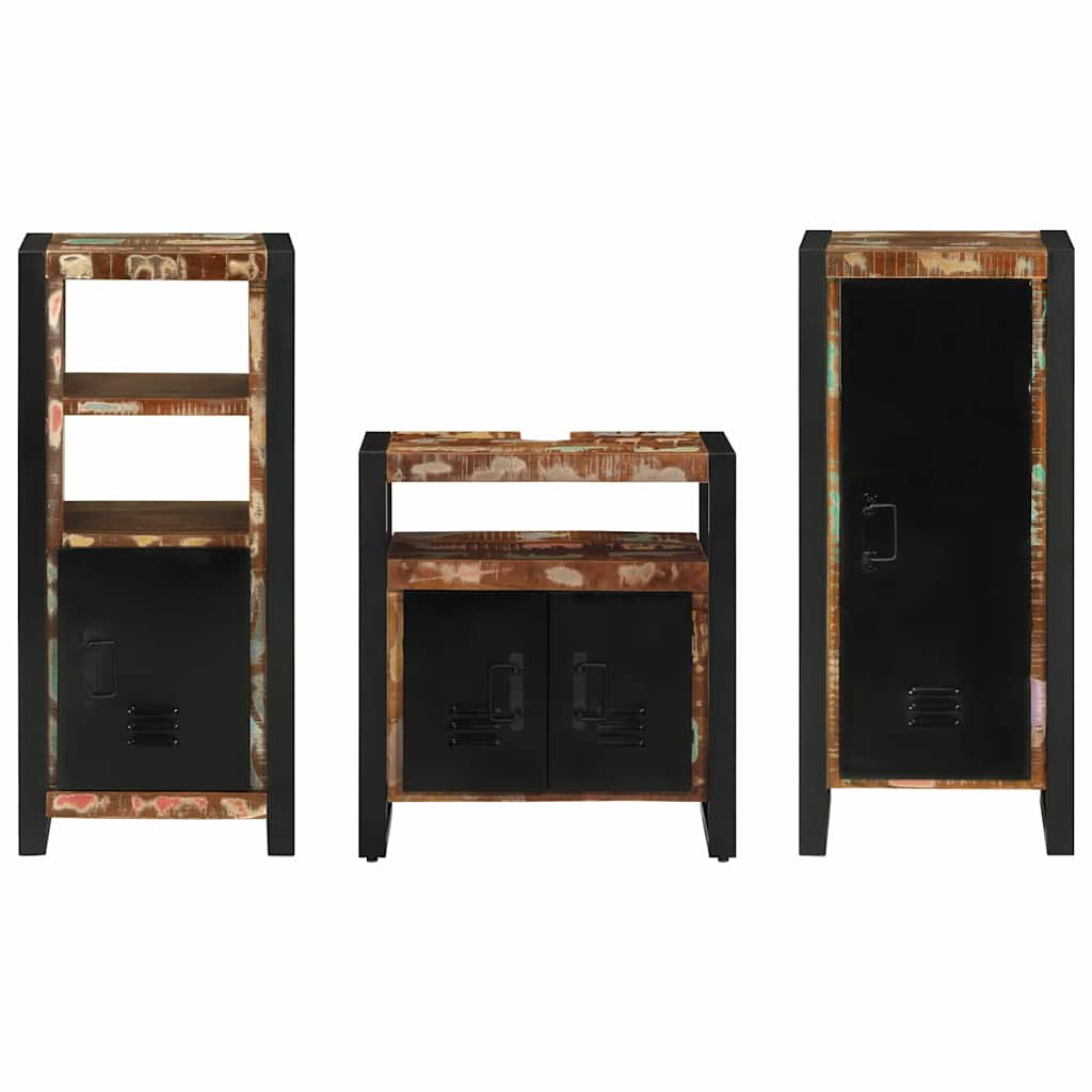 vidaXL Zestaw mebli łazienkowych 3 pcs Lite Drewno Recyklingowe