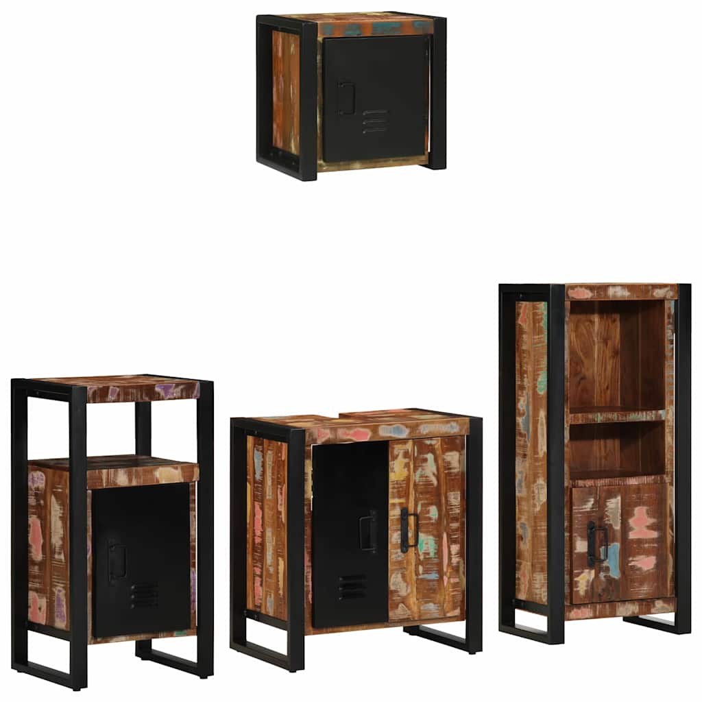 vidaXL Zestaw mebli łazienkowych 4 pcs Lite Drewno Recyklingowe