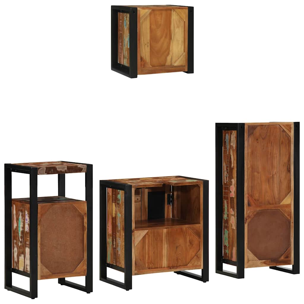 vidaXL Zestaw mebli łazienkowych 4 pcs Lite Drewno Recyklingowe
