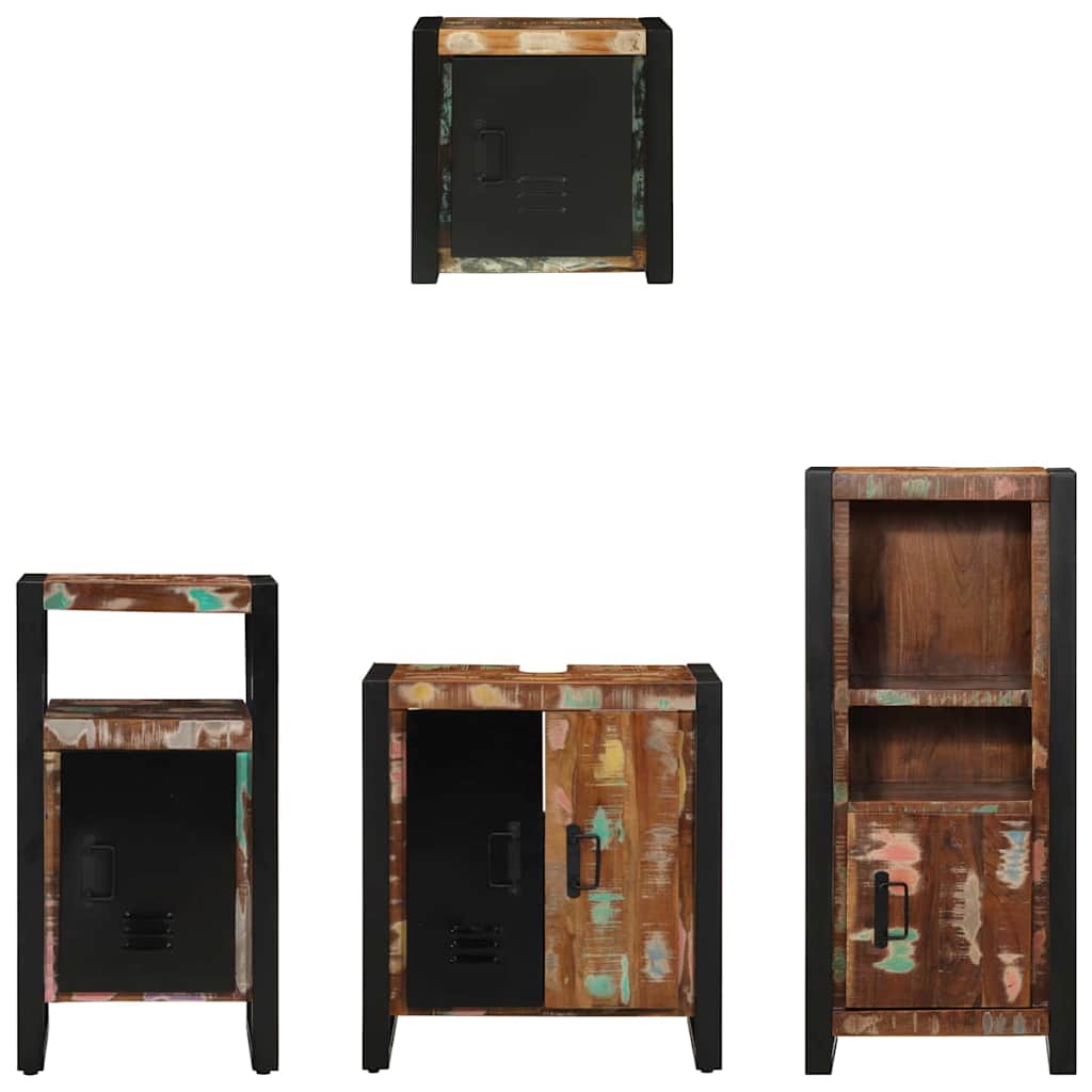 vidaXL Zestaw mebli łazienkowych 4 pcs Lite Drewno Recyklingowe