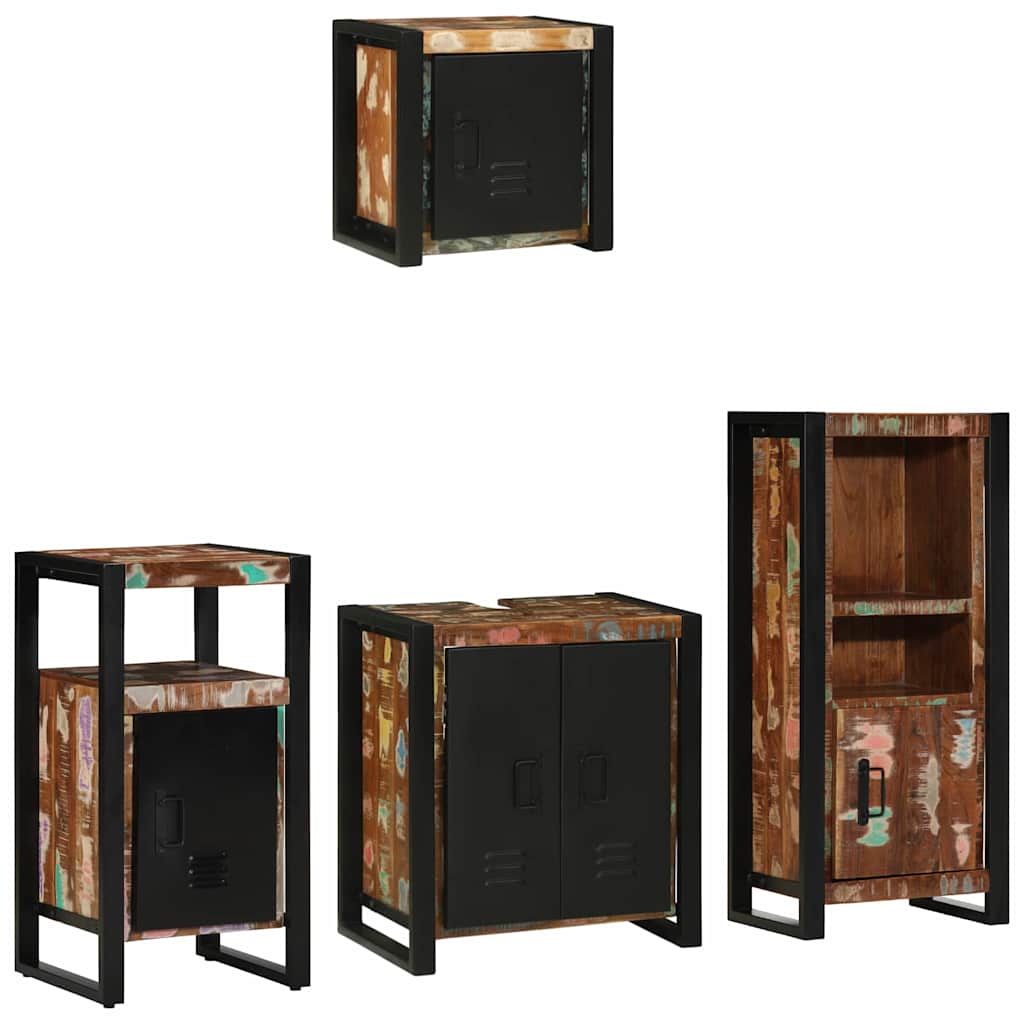 vidaXL Zestaw mebli łazienkowych 4 pcs Lite Drewno Recyklingowe