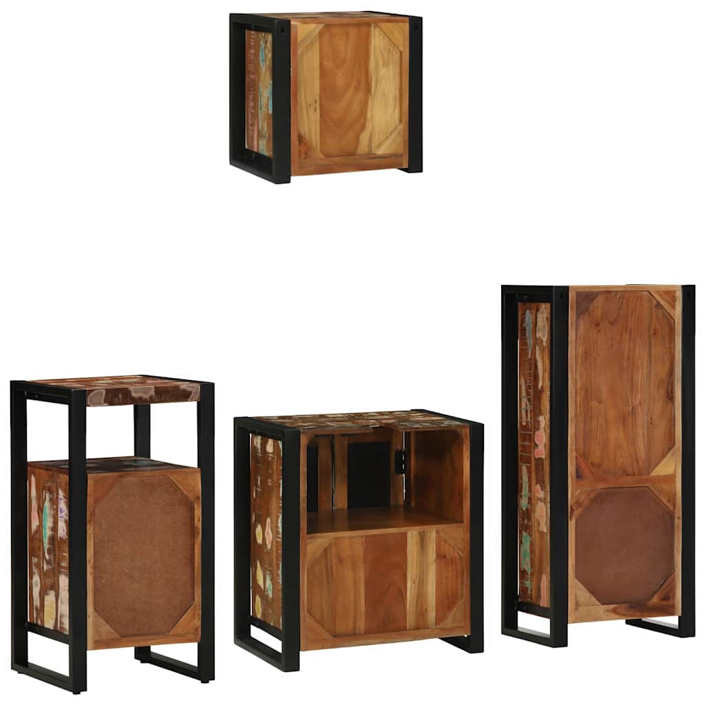 vidaXL Zestaw mebli łazienkowych 4 pcs Lite Drewno Recyklingowe