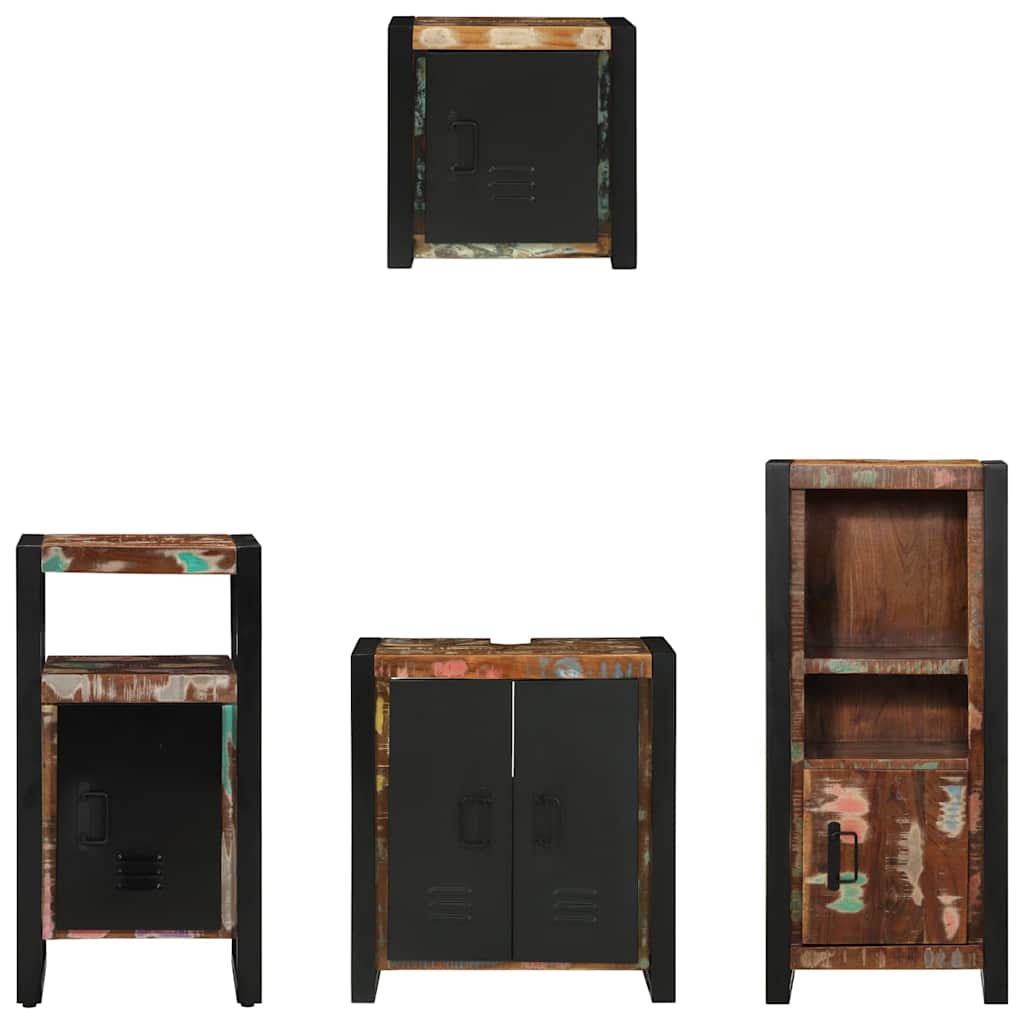 vidaXL Zestaw mebli łazienkowych 4 pcs Lite Drewno Recyklingowe