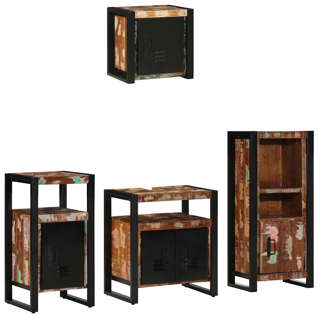 vidaXL Zestaw mebli łazienkowych 4 pcs Lite Drewno Recyklingowe