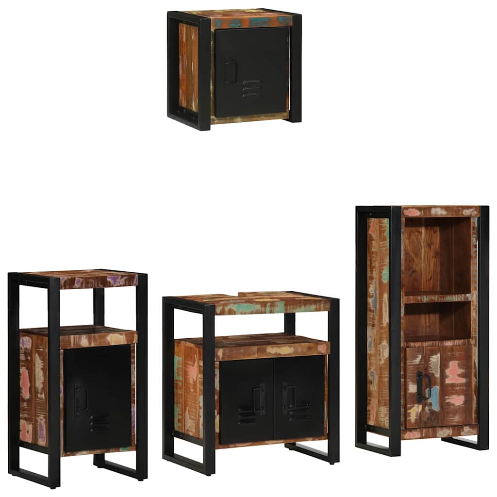 vidaXL Zestaw mebli łazienkowych 4 pcs Lite Drewno Recyklingowe