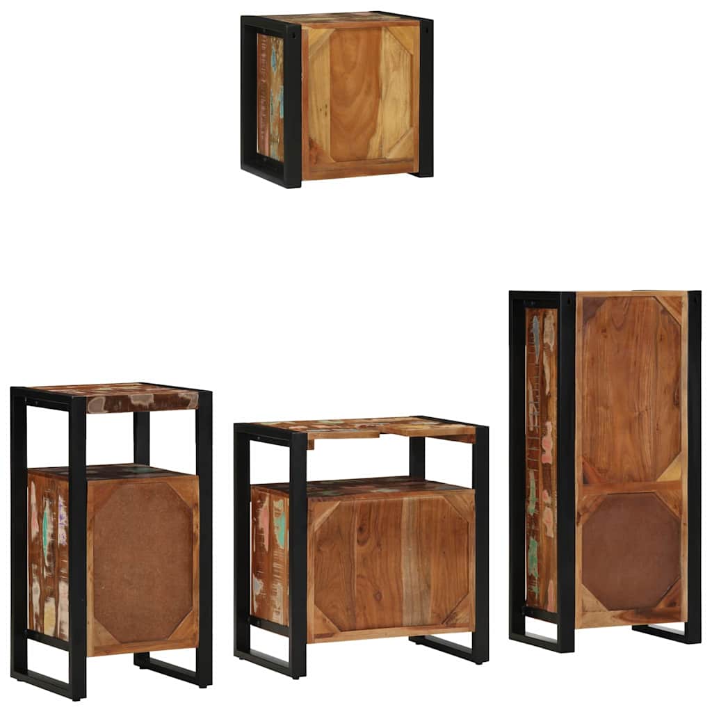 vidaXL Zestaw mebli łazienkowych 4 pcs Lite Drewno Recyklingowe
