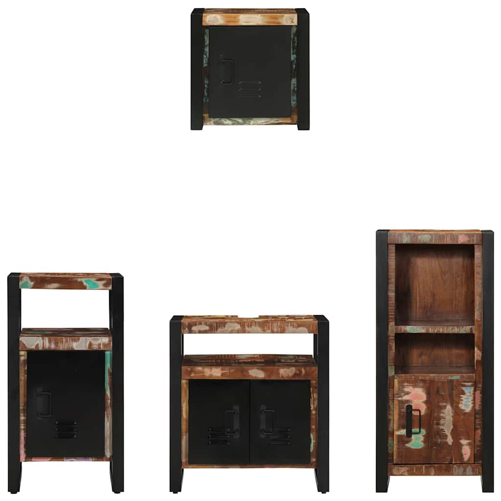 vidaXL Zestaw mebli łazienkowych 4 pcs Lite Drewno Recyklingowe