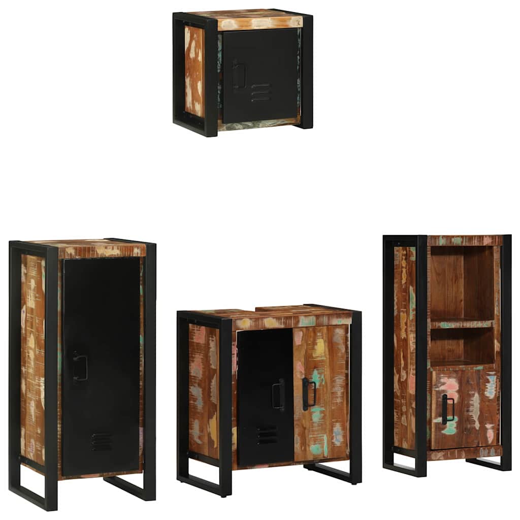 vidaXL Zestaw mebli łazienkowych 4 pcs Lite Drewno Recyklingowe