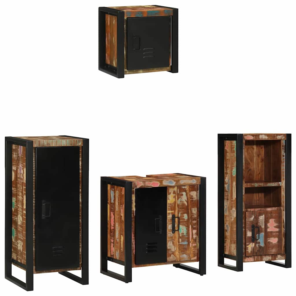 vidaXL Zestaw mebli łazienkowych 4 pcs Lite Drewno Recyklingowe