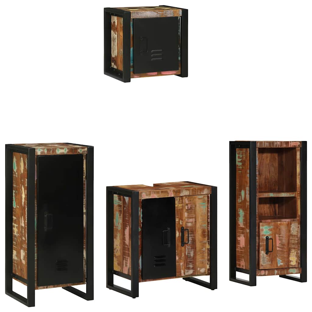 vidaXL Zestaw mebli łazienkowych 4 pcs Lite Drewno Recyklingowe
