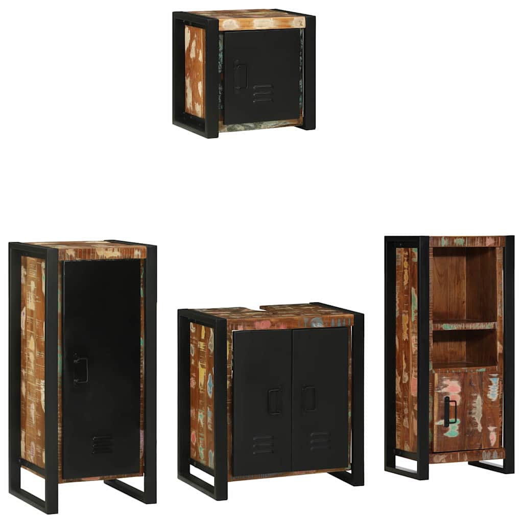 vidaXL Zestaw mebli łazienkowych 4 pcs Lite Drewno Recyklingowe